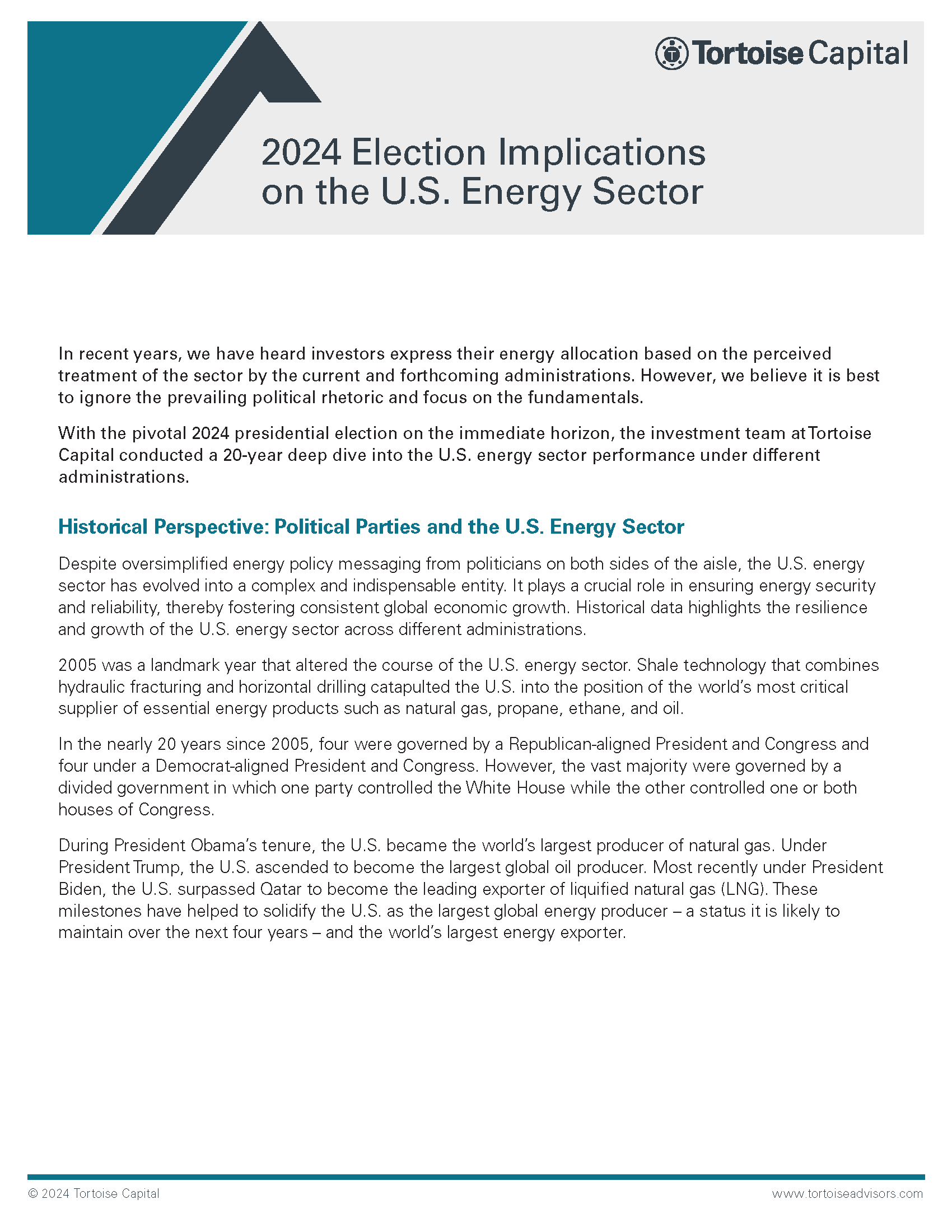 Insights image - 2024 Election Implications on the U.S. Energy Sector